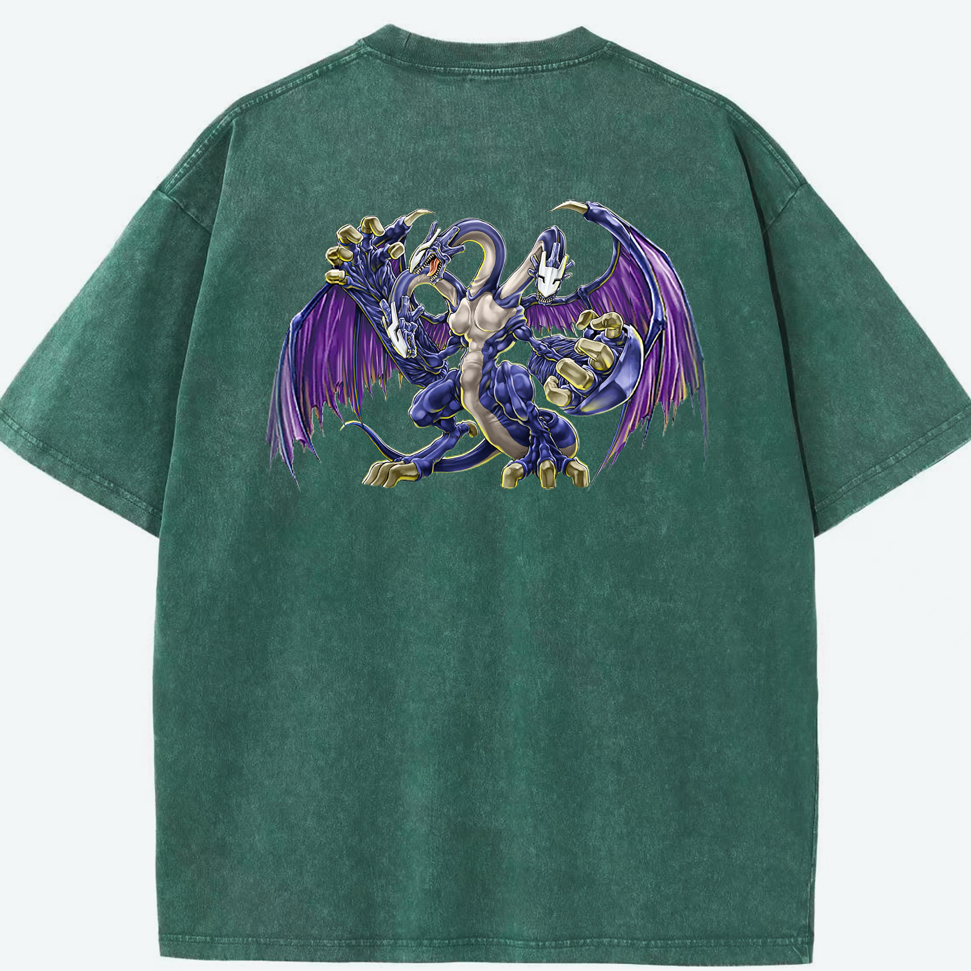 （画像用） 遊☆戯☆王 Yu-Gi-Oh! 綿100% ヴィンテージ風 半袖Tシャツ（背面プリント）